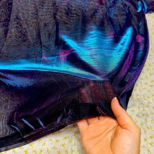 Cool sheer holographic top